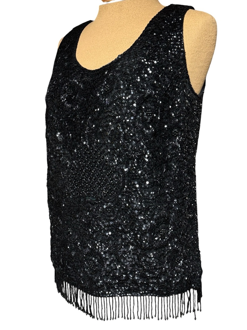 Crown Rose Originals, Vintage Beaded Sleeveless Top
